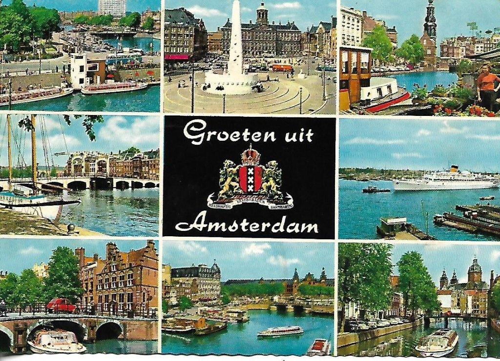 Amsterdam- -8-luik., Verzenden, 1960 tot 1980, Gelopen, Noord-Holland