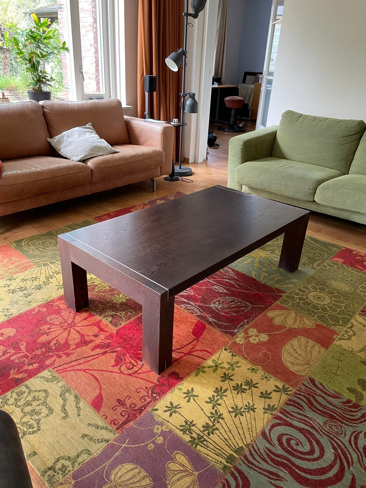 Salomtafel, Massief hout 130x70, Ophalen, Gebruikt, 100 tot 150 cm, 150 tot 200 cm