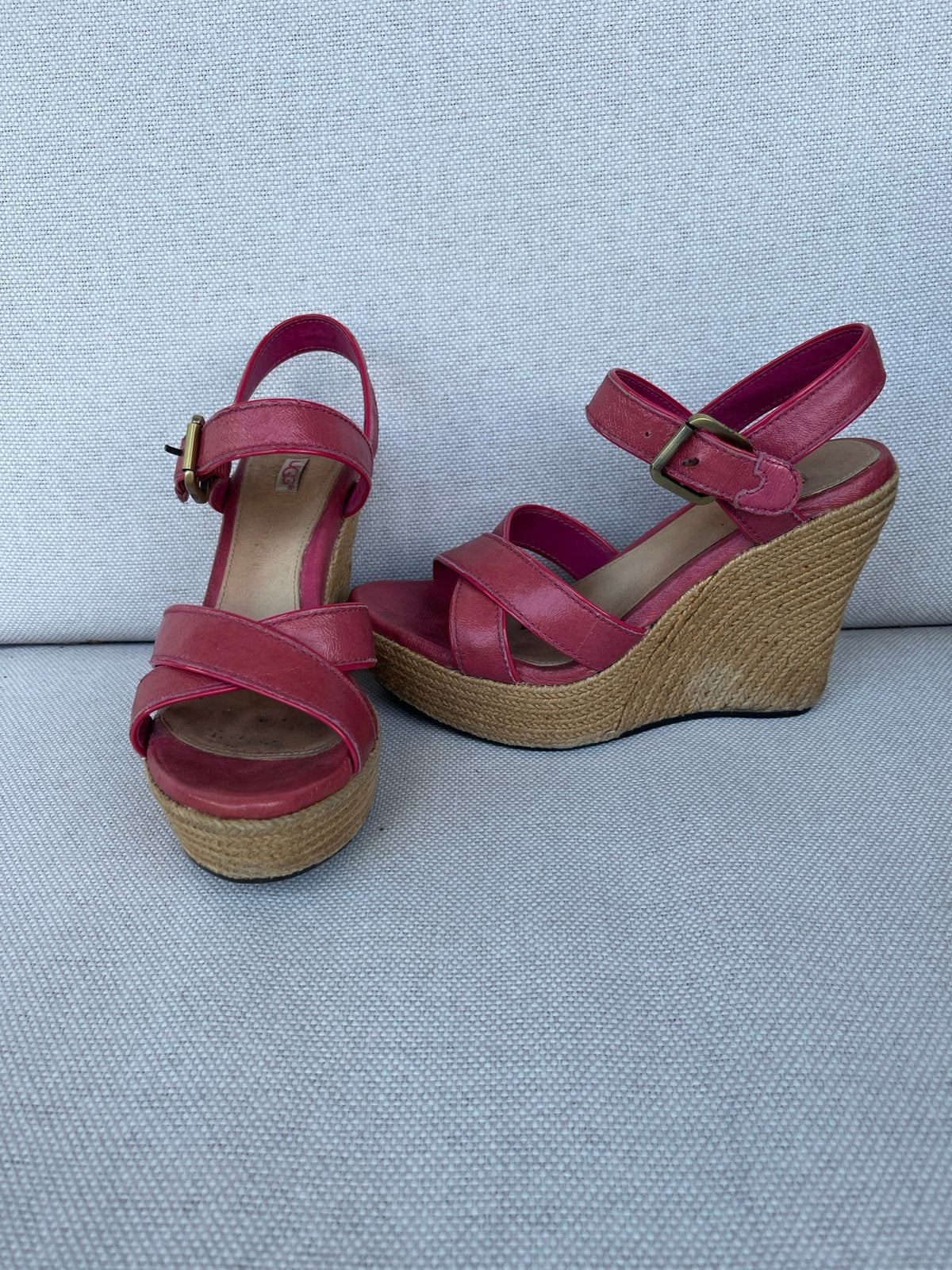 UGG Jackilyn wig sandalen - Roze - Maat 37, Roze, Gedragen, Sandalen of Muiltjes, Ophalen of Verzenden
