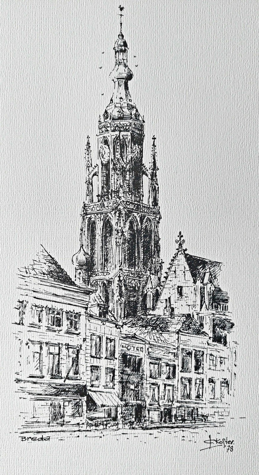 Breda ... OLV- kerk ... Kees Koster  ..., Ophalen of Verzenden