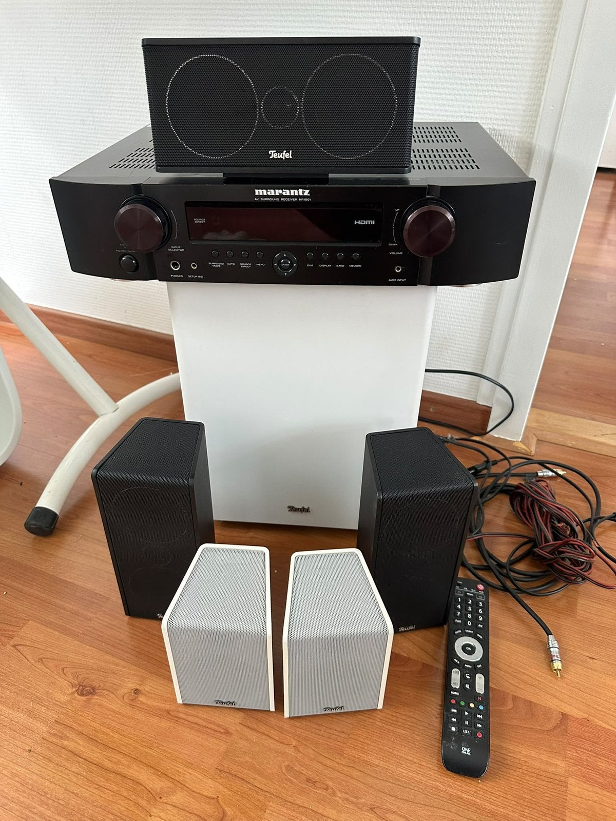 Marantz + Teufel 5.1 Home Cinema Set, 70 watt of meer, Zo goed als nieuw, 5.1-systeem, Overige spelers