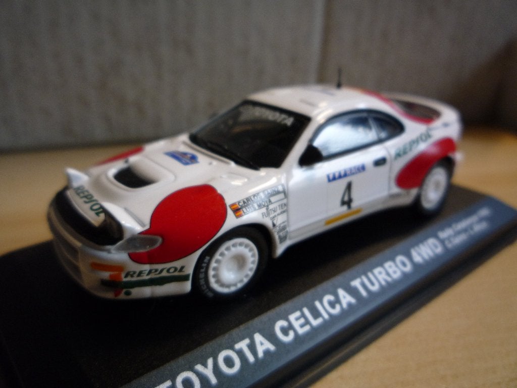 Toyota Celica Turbo 4WD Rally Catalunya 1992 Ixo Altaya 1:43, Ophalen of Verzenden, Zo goed als nieuw, Auto, Overige merken
