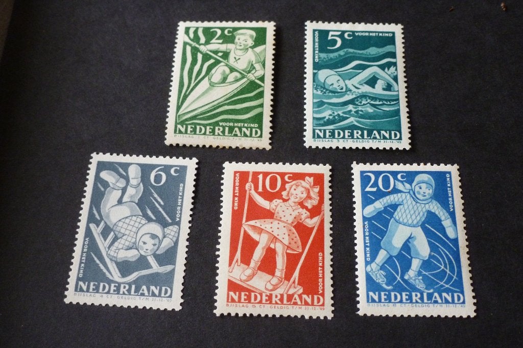 Postzegels - 5x oude kinderzegels 1948 NVPH 508-512 postfris, Postzegels en Munten, Postzegels | Nederland, Ophalen of Verzenden