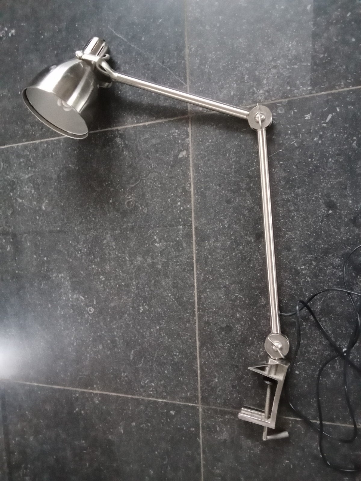 IKEA klemlamp / architectenlamp (zilver / rvs look), Ophalen of Verzenden, Zilver