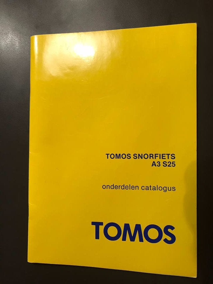 TOMOS A3 S25 ONDERDELEN CATALOGUS ORIGINEEL!!!, Fietsen en Brommers, Handleidingen en Instructieboekjes, Ophalen of Verzenden