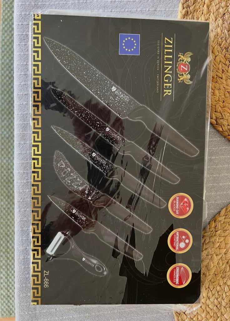 Set of 5 knifes, Ophalen of Verzenden, Zo goed als nieuw, Rvs of Chroom