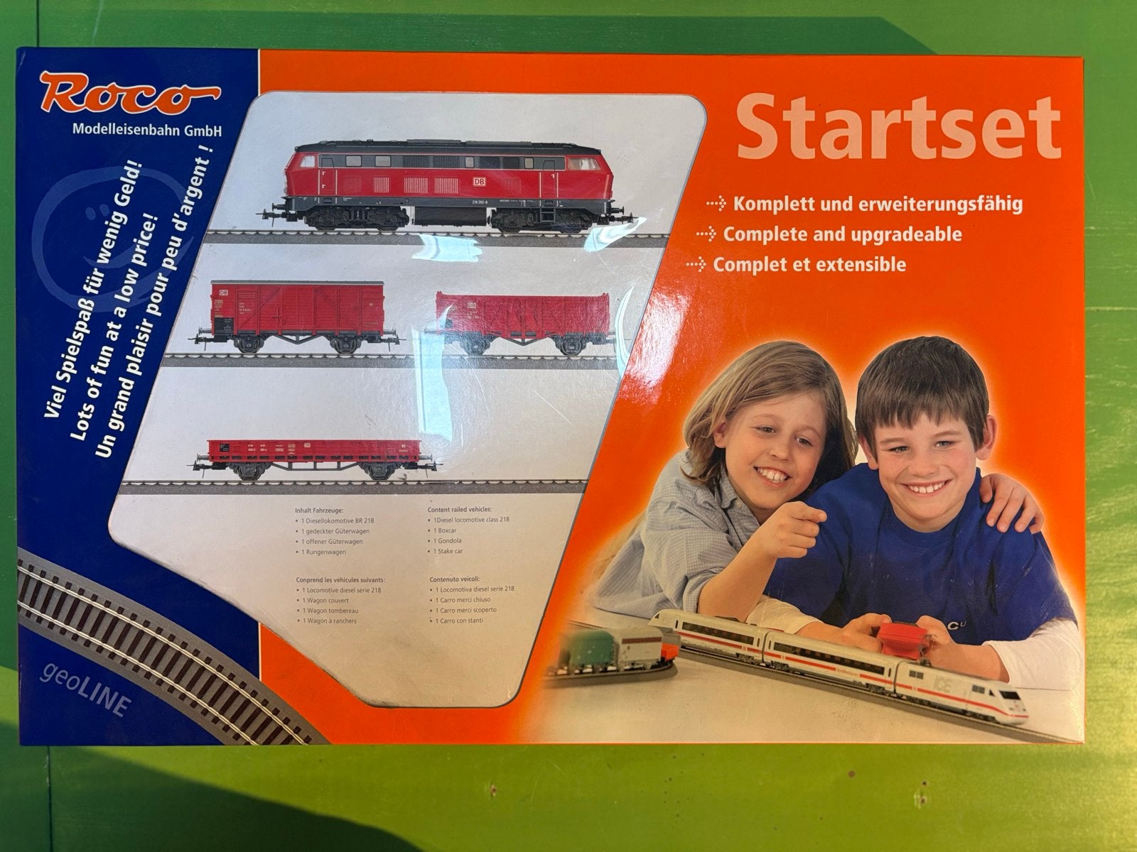 Roco Startset geoLINE met diesellocomotief en wagons, Treinset, Gelijkstroom, Verzenden, Zo goed als nieuw
