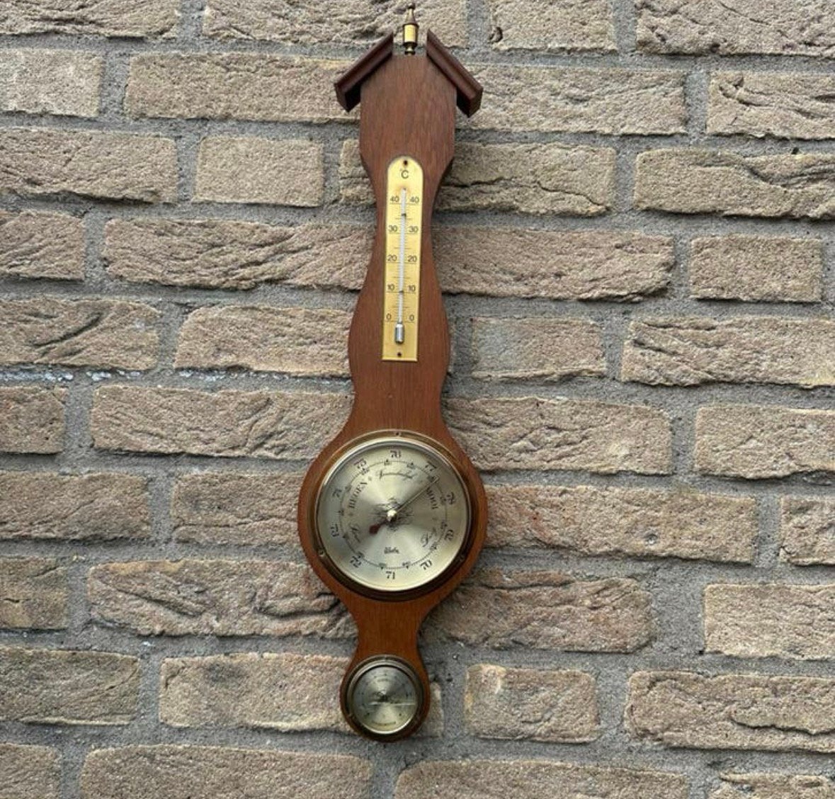 Vintage Weerstation met Barometer, Thermometer, Hygrometer, Audio, Tv en Foto, Ophalen of Verzenden, Gebruikt, Weerstation