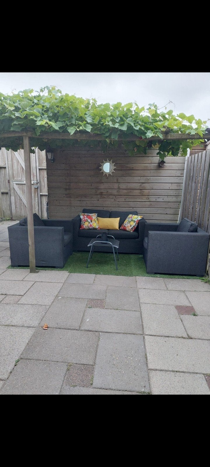 Comfortabele donkergrijze loungeset voor buiten, Tuin en Terras, Ophalen of Verzenden
