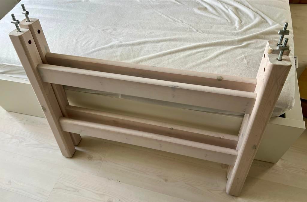 Flexa halfhoog bedverhogers ophoogset whitewash, Ophalen, Gebruikt, 180 cm of meer, 85 tot 100 cm