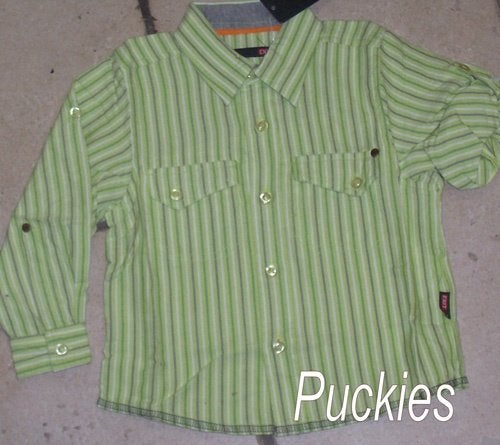 Groen Exit overhemd maat 104 NIEUW (7486), Overhemd of Blouse, Nieuw, Ophalen of Verzenden, Jongen