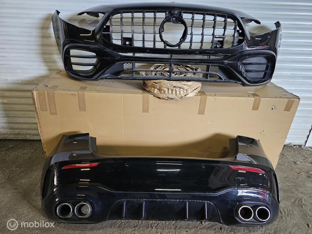 Mercedes A45 amg bumperset W177 zwart, Gebruikt, Ophalen of Verzenden