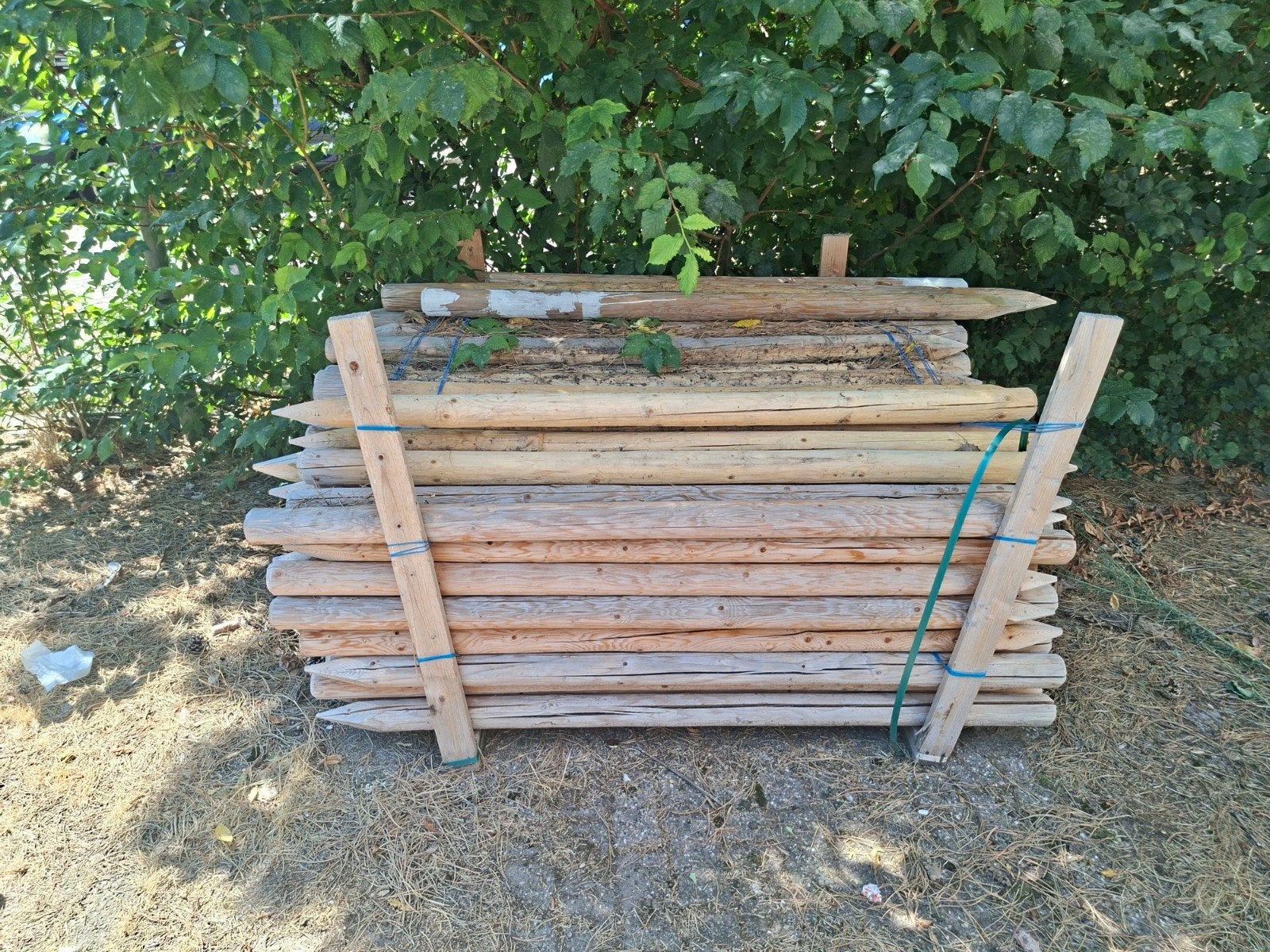 Ronde palen 160 cm x 8 cm voor tuin en afrastering, Tuin en Terras, Ophalen, Minder dan 180 cm, Palen