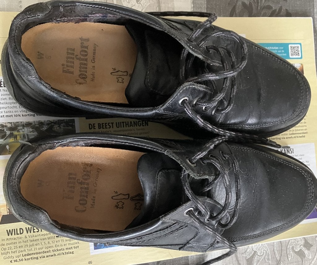 Zwarte herenschoenen, maat 43, gratis op te halen, Ophalen, Zwart, Gedragen, Veterschoenen