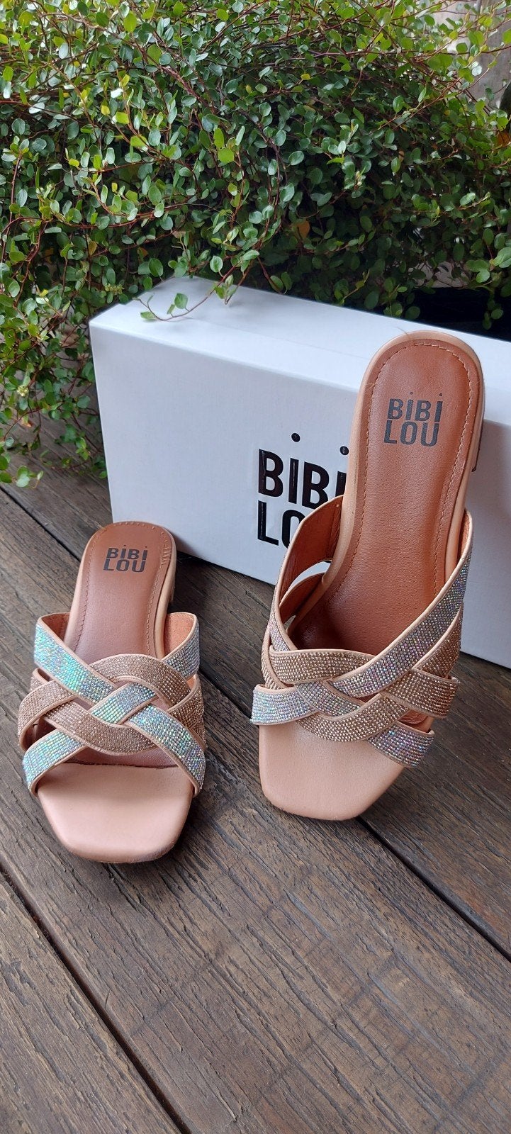 Bibi Lou Sandalen Roze Nude Maat 38, Bibi Lou, Zo goed als nieuw, Roze, Sandalen of Muiltjes