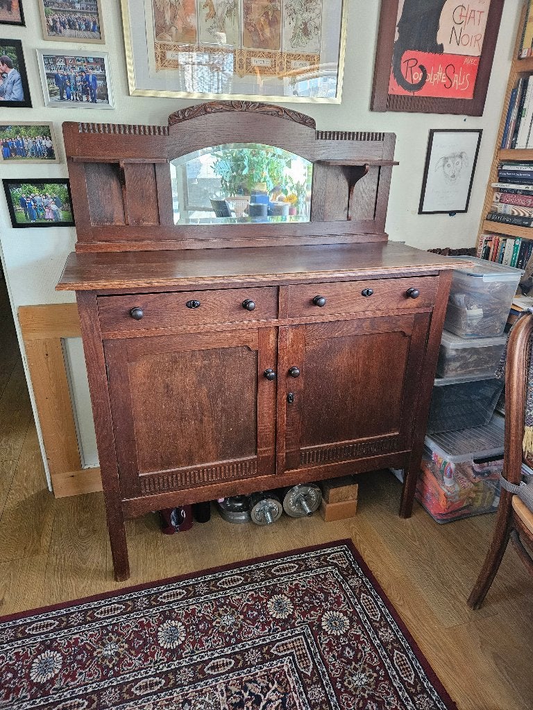 Art Deco / Art Nouveau eiken kast, Ophalen of Verzenden