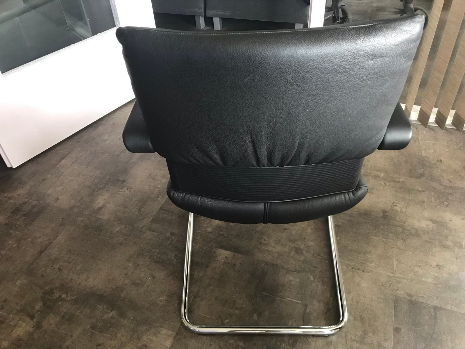 6 Vitra Conferentiestoelen Leer Zwart, Gebruikt, Zwart, Leer, Ophalen of Verzenden