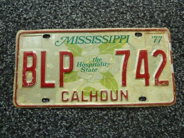Kentekenplaat licenseplate Mississippi Hospitality State USA, Verzenden, Gebruikt, Auto's