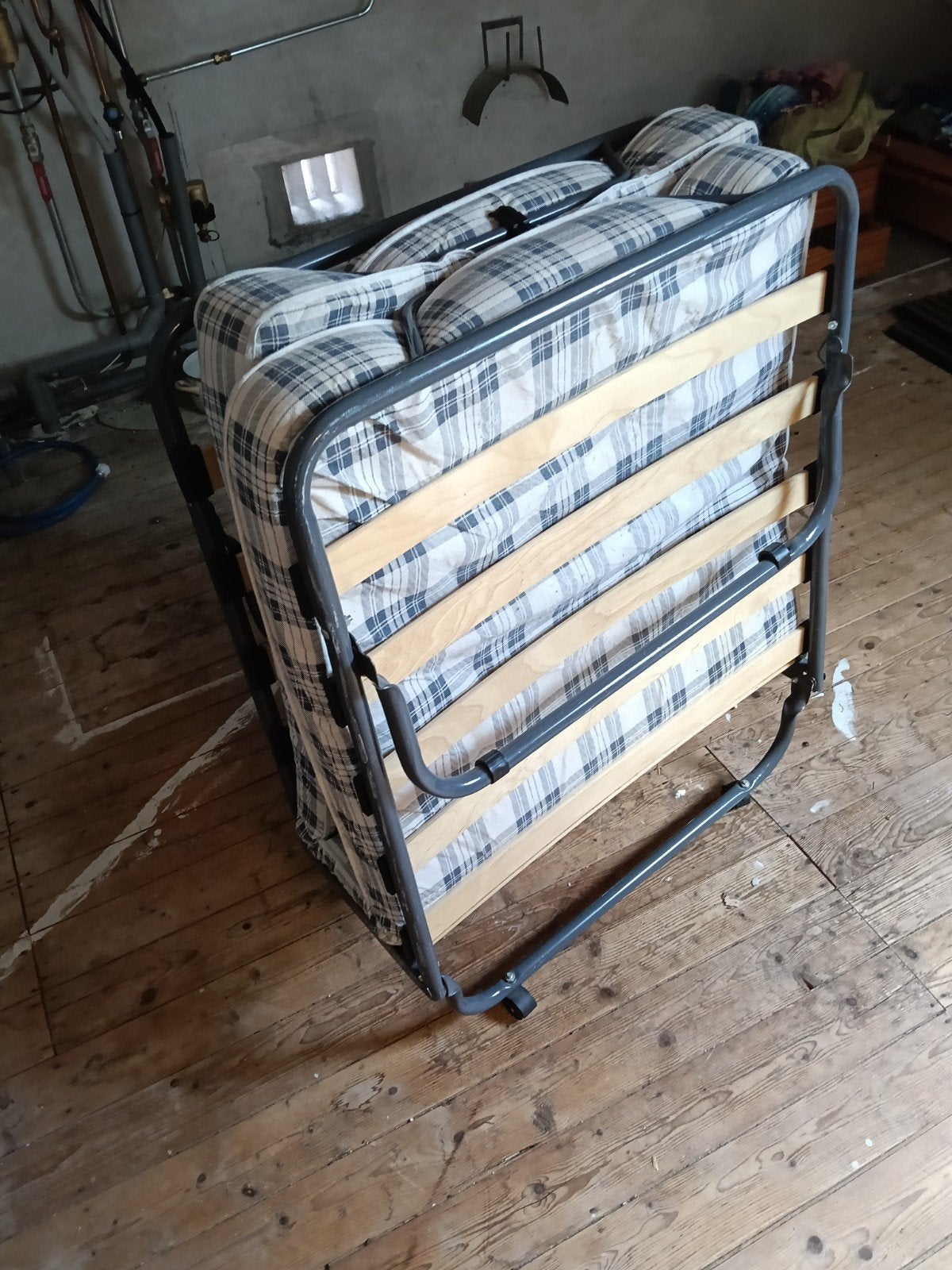 Opklapbaar logeerbed - opklapbed - stretcher ligbed, Ophalen, Gebruikt, 80 cm, 200 cm