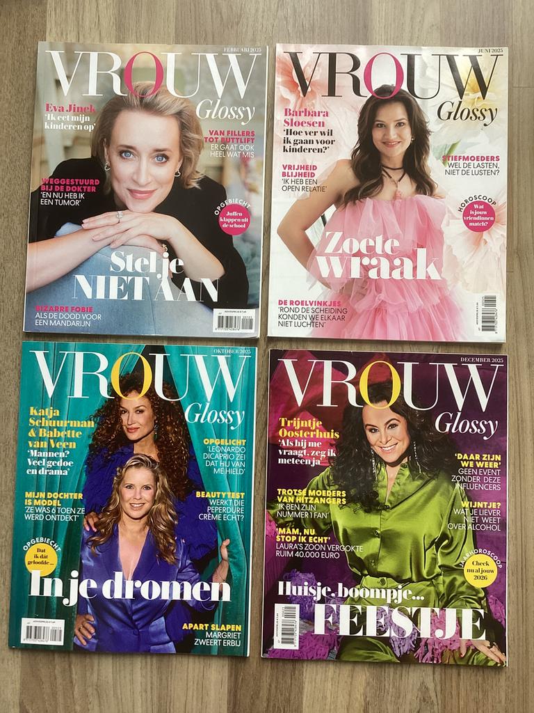 4 x Vrouw magazine van 2025, Boeken, Tijdschriften en Kranten, Ophalen of Verzenden, Zo goed als nieuw, Glossy