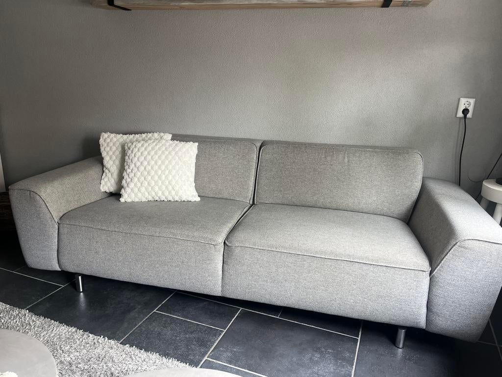 Stoere grijze 2,5 zits., Ophalen, Gebruikt, Driepersoons, 75 tot 100 cm