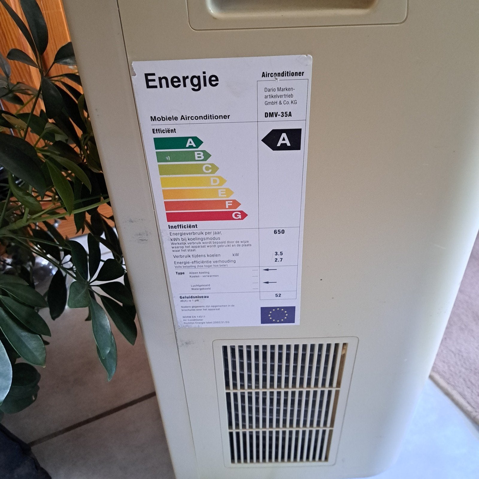 Mobiele airco 12000 BTU - Koelen, Ventileren, Verwarmen, Ophalen