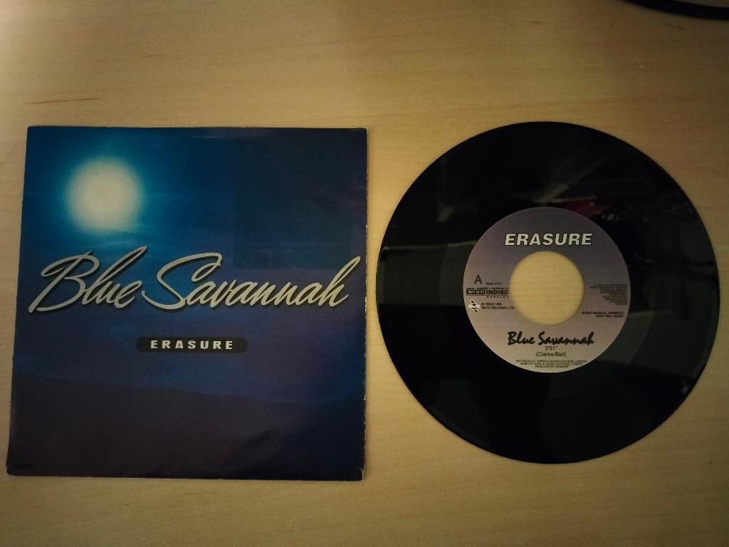 Erasure - Blue Savannah / Runaround on the underground, Gebruikt, 7 inch, Single, Ophalen of Verzenden