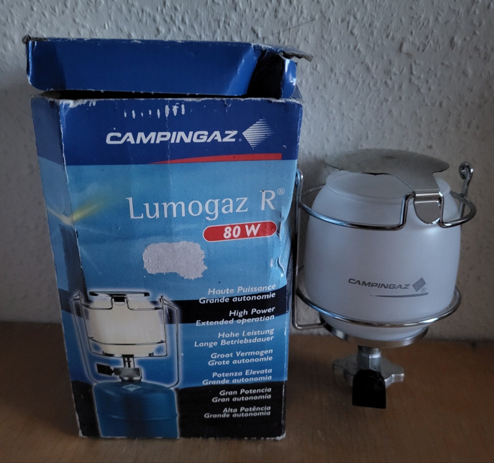 Nette Campingaz Lumogaz R met 3 extra kousjes., Ophalen of Verzenden, Zo goed als nieuw