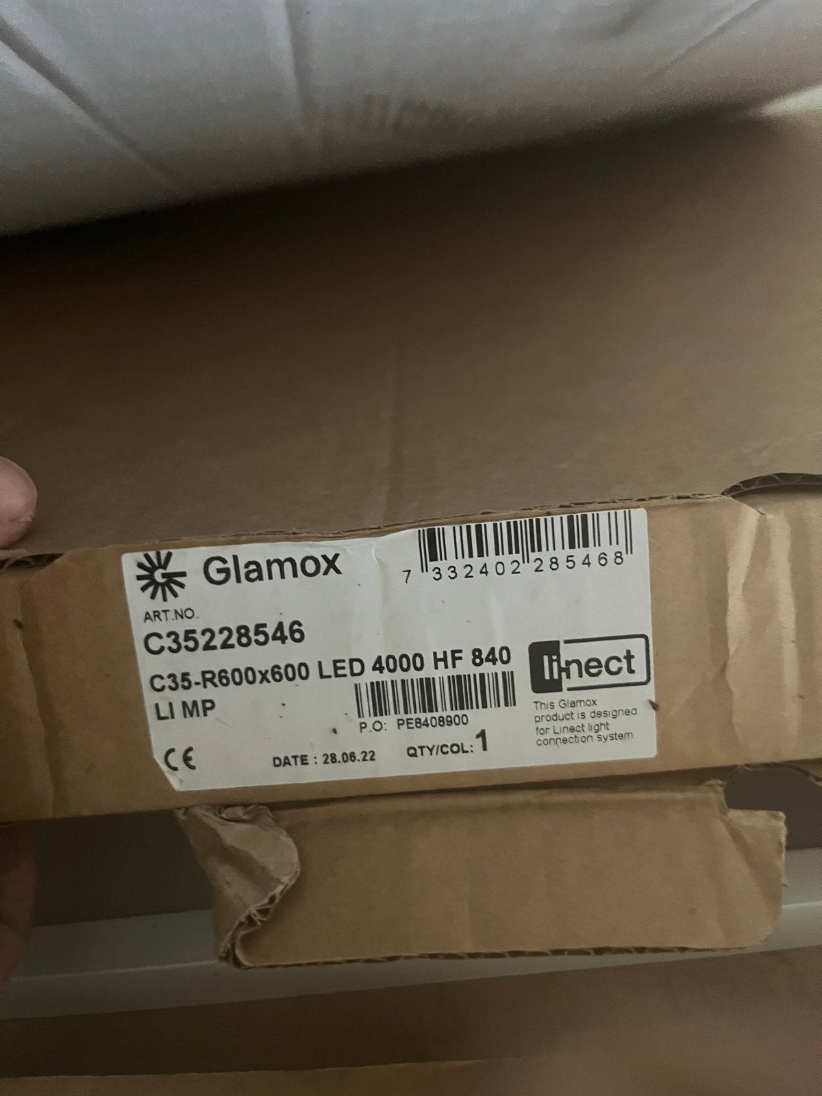 Glamox C35-R600x600 LED Paneel 4000K €15, Ophalen, Led-lamp, Nieuw, E27 (groot)