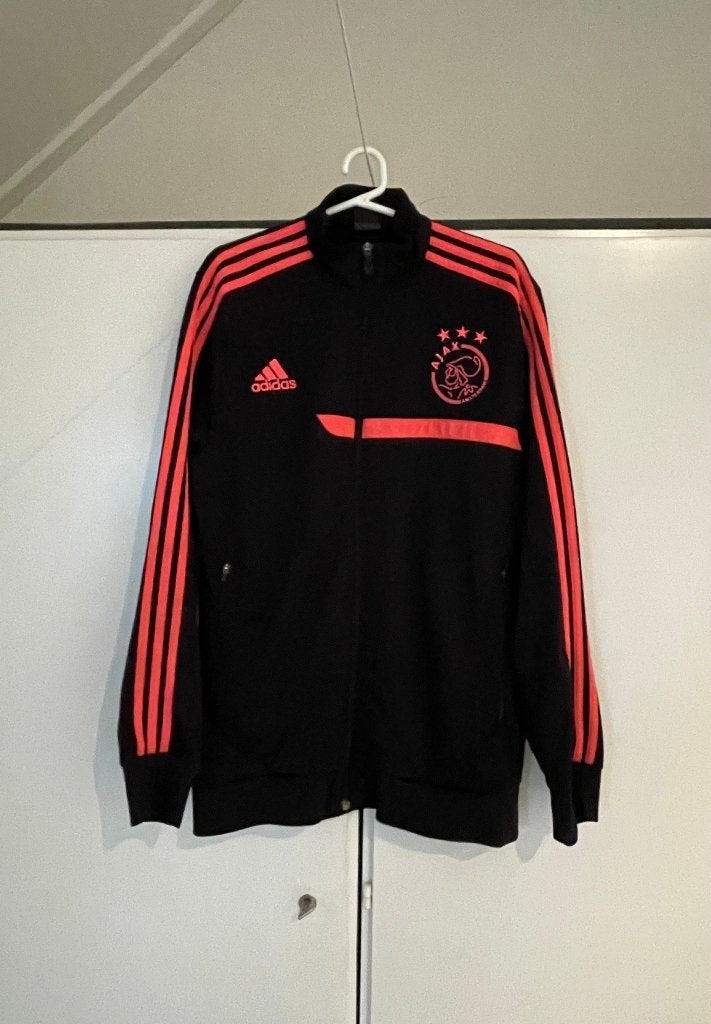 Ajax trainingsjack uit 2013/2014 maat M, Maat 48/50 (M), Zwart, Ophalen of Verzenden, Zo goed als nieuw