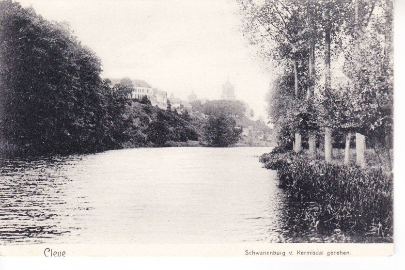 Cleve Schwanenburg v. Kermisdal gezien 1906. 03-10, Verzamelen, Ophalen of Verzenden, Voor 1920, Ongelopen, Duitsland