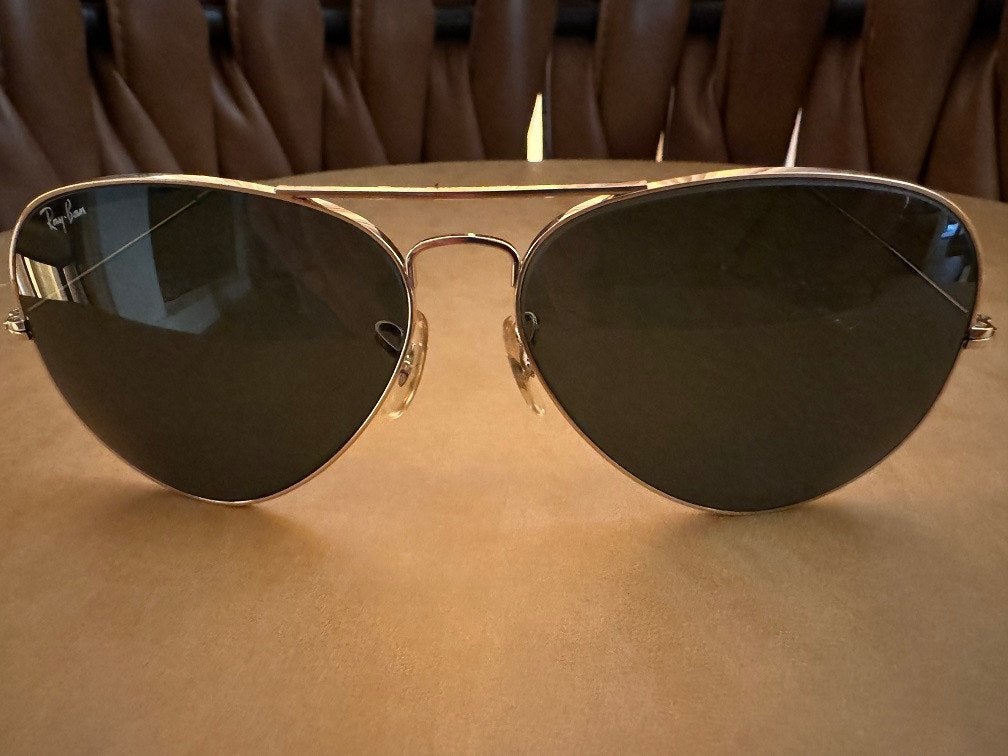 Vintage B&L zonnebril Ray-Ban Aviator grey 62mm A2, Ray-Ban USA, Zonnebril, Overige kleuren, Ophalen of Verzenden