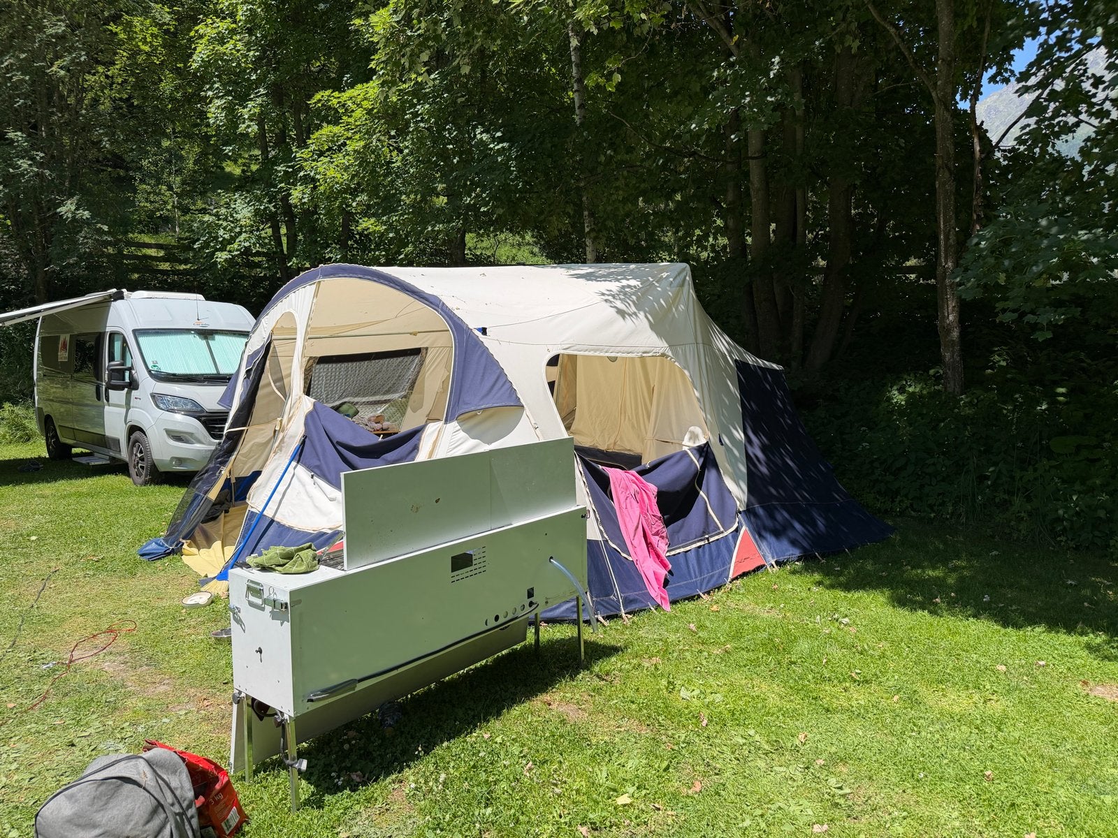 Jamet Jametic 123 Rondo XL vouwwagen, Caravans en Kamperen, Vouwwagens, Ophalen, Blauw, Aanwezig, Jamet