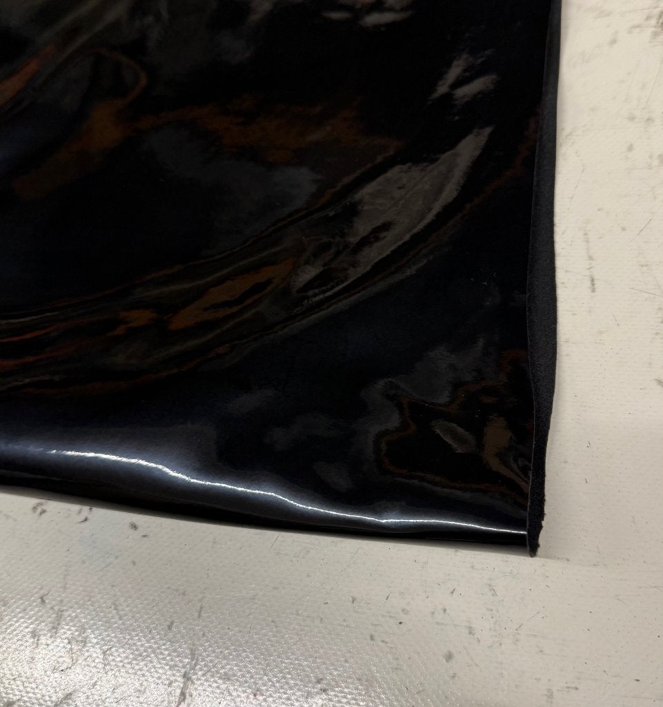 Zwarte lakstof – 2 meter – Stretch – Ademend, 120 cm of meer, Zwart, Ophalen of Verzenden, Katoen