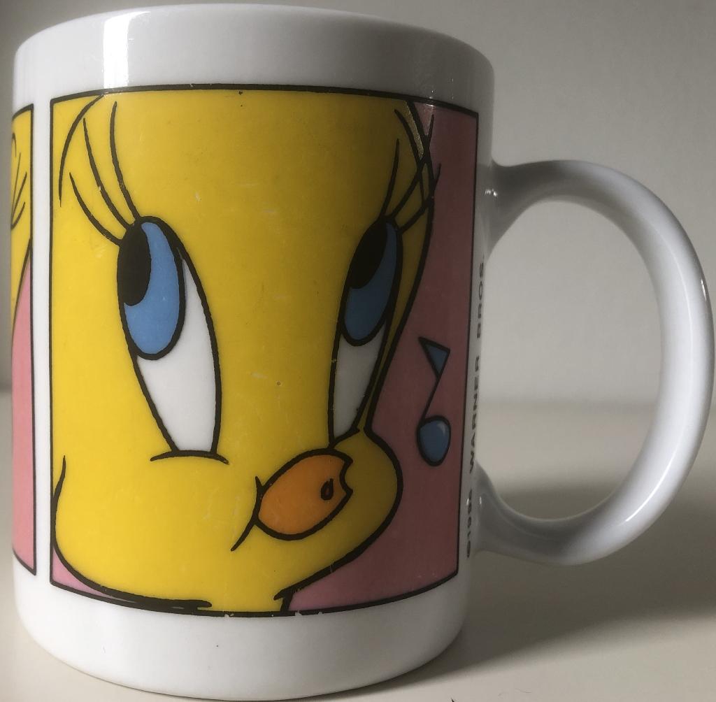 LOONEY TUNES - TWEETY - MOK - 1996 - 9,5 CM HOOG, Ophalen of Verzenden, Looney Tunes, Zo goed als nieuw, Gebruiksvoorwerp