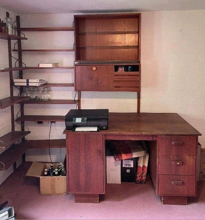 mid century teak Bureau, Huis en Inrichting, Ophalen, Overige typen, Gebruikt, Scandinavisch