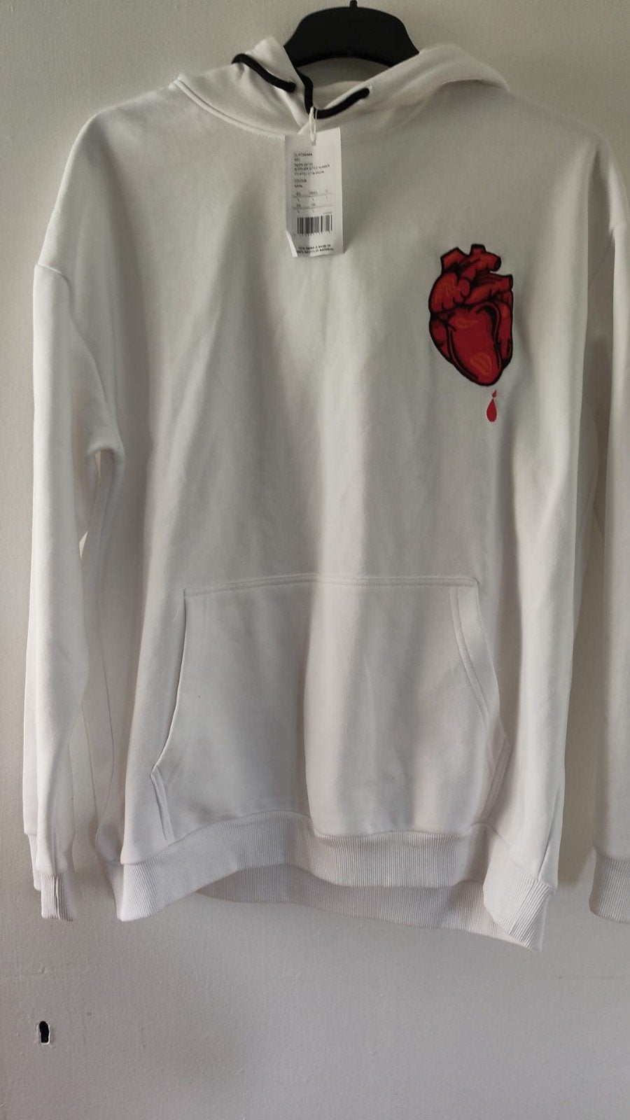 Yourturn hoodie wit met 'Broken Heart Club' print, Yourturn, Wit, Maat 42/44 (L), Nieuw