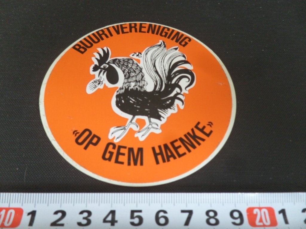 sticker Buurtvereniging OP GEM HAENKE, Ophalen of Verzenden, Zo goed als nieuw