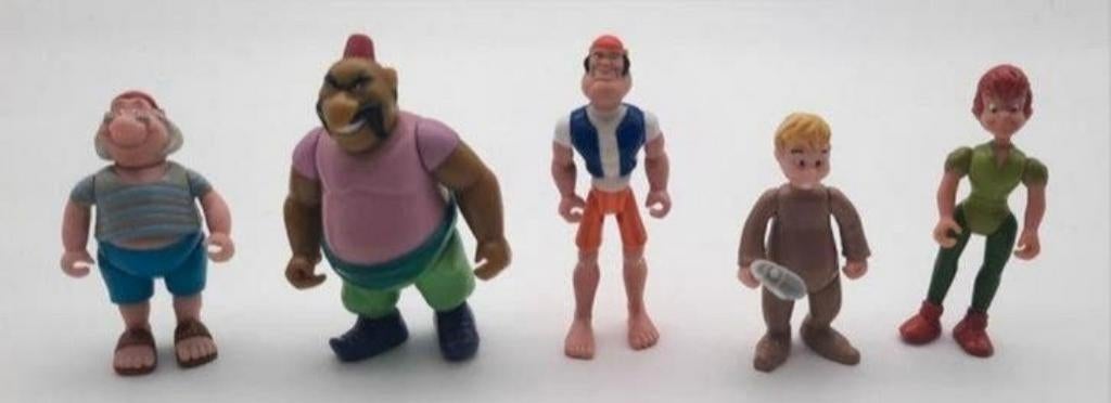 Peter Pan Disney Heroes figuren 5x, Ophalen of Verzenden, Peter Pan of Pinokkio, Gebruikt, Beeldje of Figuurtje