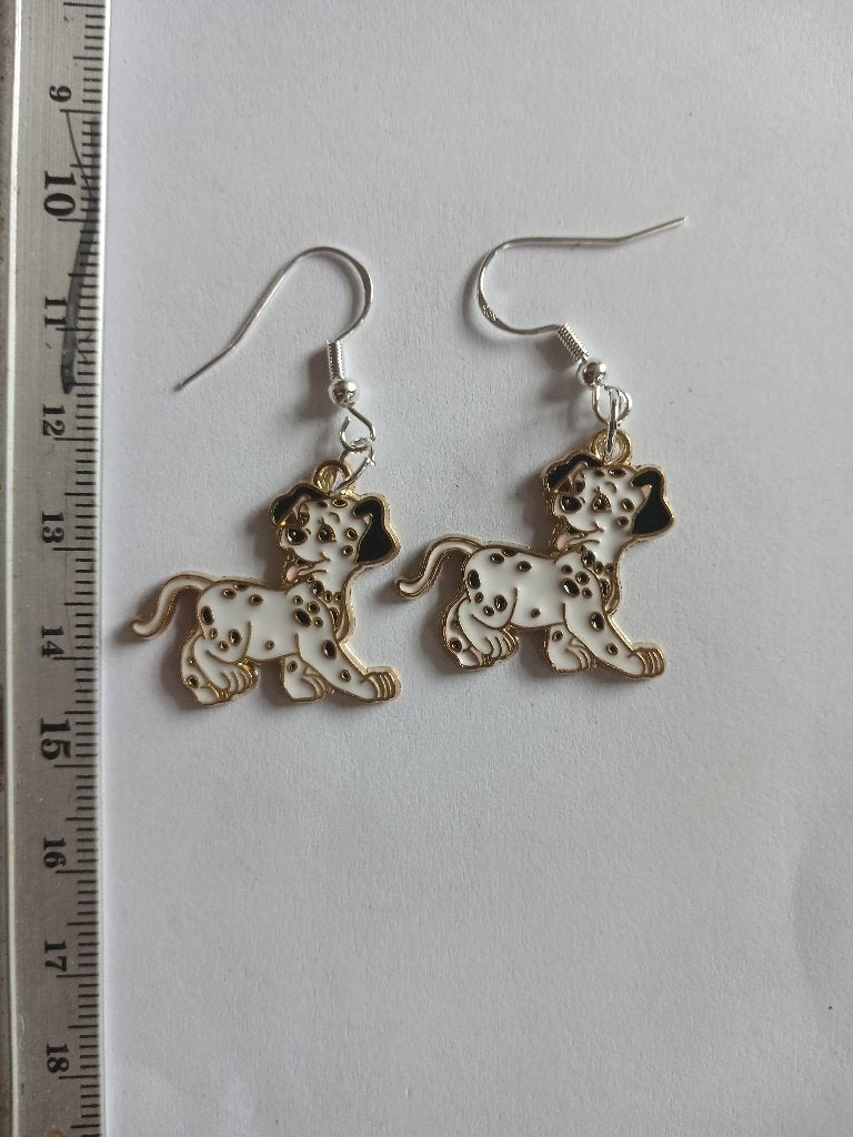925 sterling zilveren oorbellen met  dalmatier hangers, Verzenden, Nieuw, Zilver, Zilver
