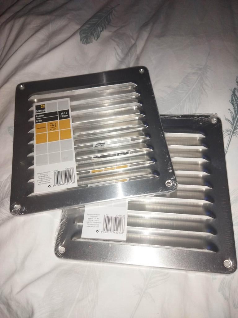 Nieuw; Sencys ventilatie rooster 19,5x19,5cm, Ophalen of Verzenden, Nieuw, Ventilator en Afzuiger
