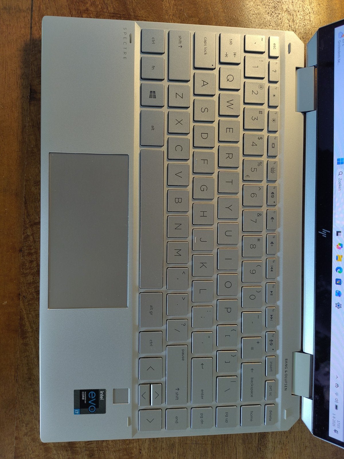 HP Spectre x360 13 OLED, touchscreen i7, 16GB RAM, 256GB SSD, Intel Core i7-1165G7, 256 GB, 2 tot 3 Ghz, Qwerty