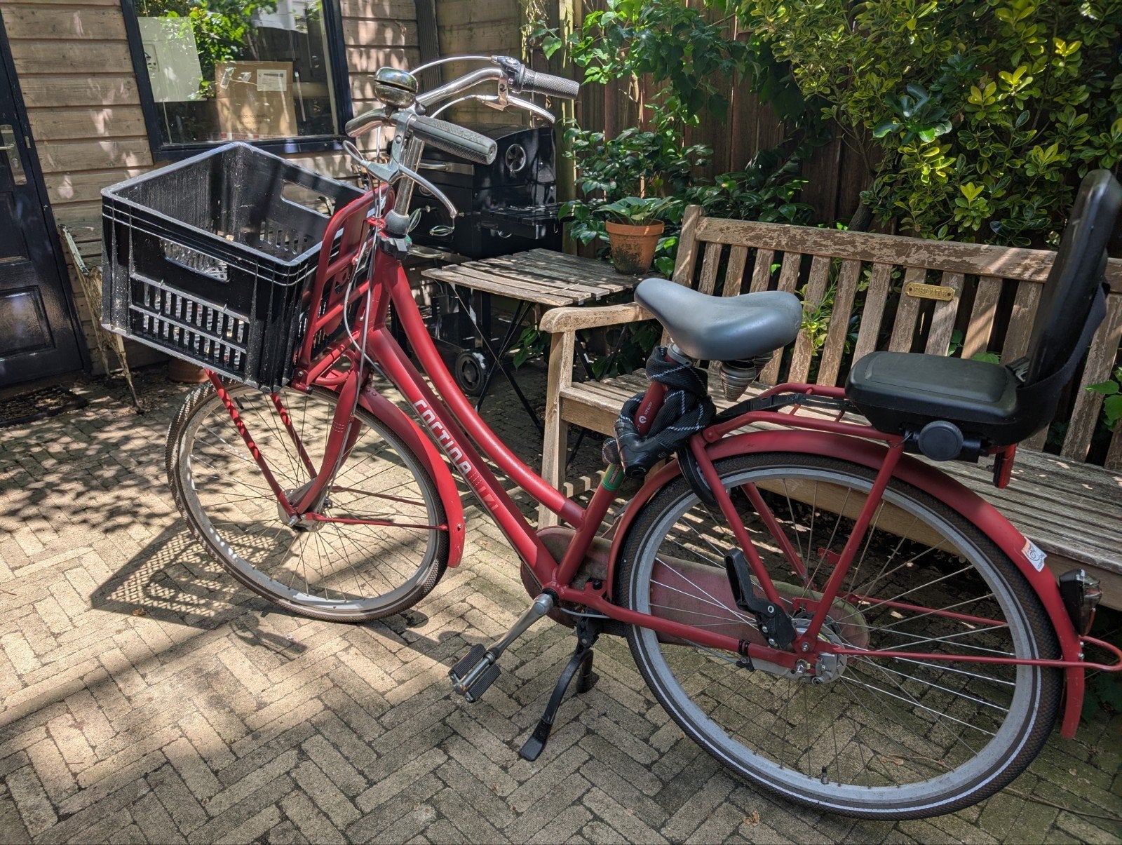 Cortina U4 Transport Rood +zitje +krat, Fietsen en Brommers, Ophalen, Cortina U4 Transport, Versnellingen, 56 cm of meer