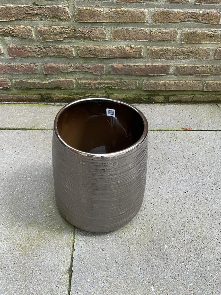 TE KOOP AANGEBODEN:  HANDMADE BLOEMPOT, Ophalen, Rond, Zo goed als nieuw, Aardewerk