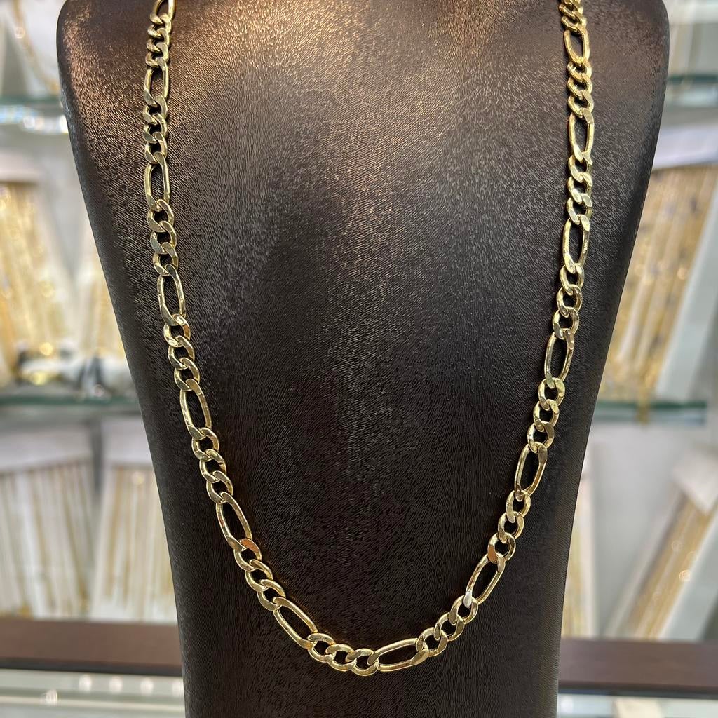 14 karaat gouden ketting figaro schakel, Sieraden, Tassen en Uiterlijk, Kettingen, Ophalen of Verzenden, Zo goed als nieuw, Goud