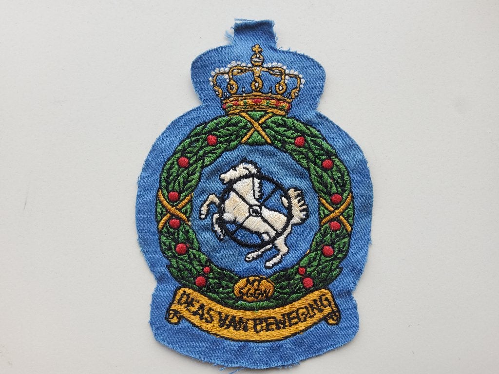 KLu RNLAF 5GGW MOTOR TRANSPORT 5GGW RARE HAND MADE PATCH, Verzenden, Zo goed als nieuw, Patch, Badge of Embleem