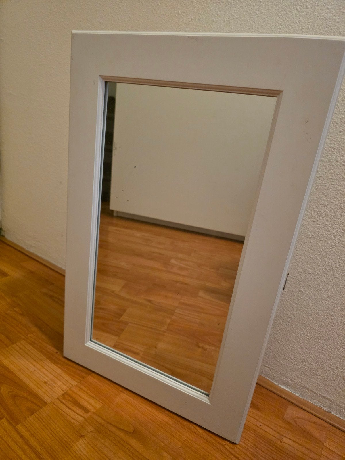 Witte spiegel sieradenkastje met slot, Ophalen, Minder dan 50 cm, Gebruikt, 100 tot 150 cm