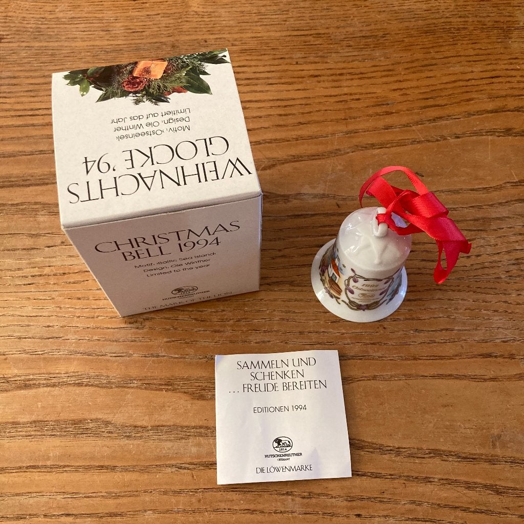 Hutschenreuther kerstklokje klokje klok bel 1994 (gaaf), Diversen, Kerst, Ophalen of Verzenden