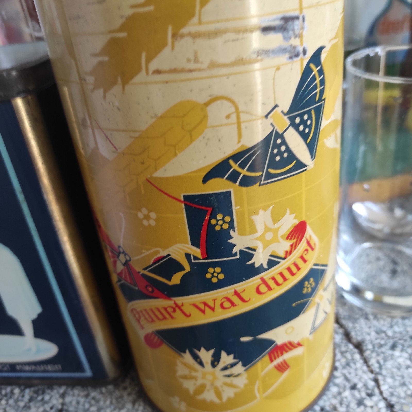 Vintage Banket Hooimeijer Beschuit Blik, Ophalen of Verzenden