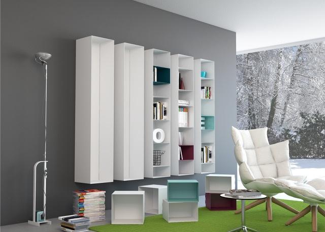 Design wandkasten, merk Aico, Ophalen, Met plank(en), Zo goed als nieuw, Minder dan 150 cm